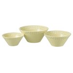 Paris Prix Lot de 3 Coupelles en Céramique  Vercer  19cm Jaune