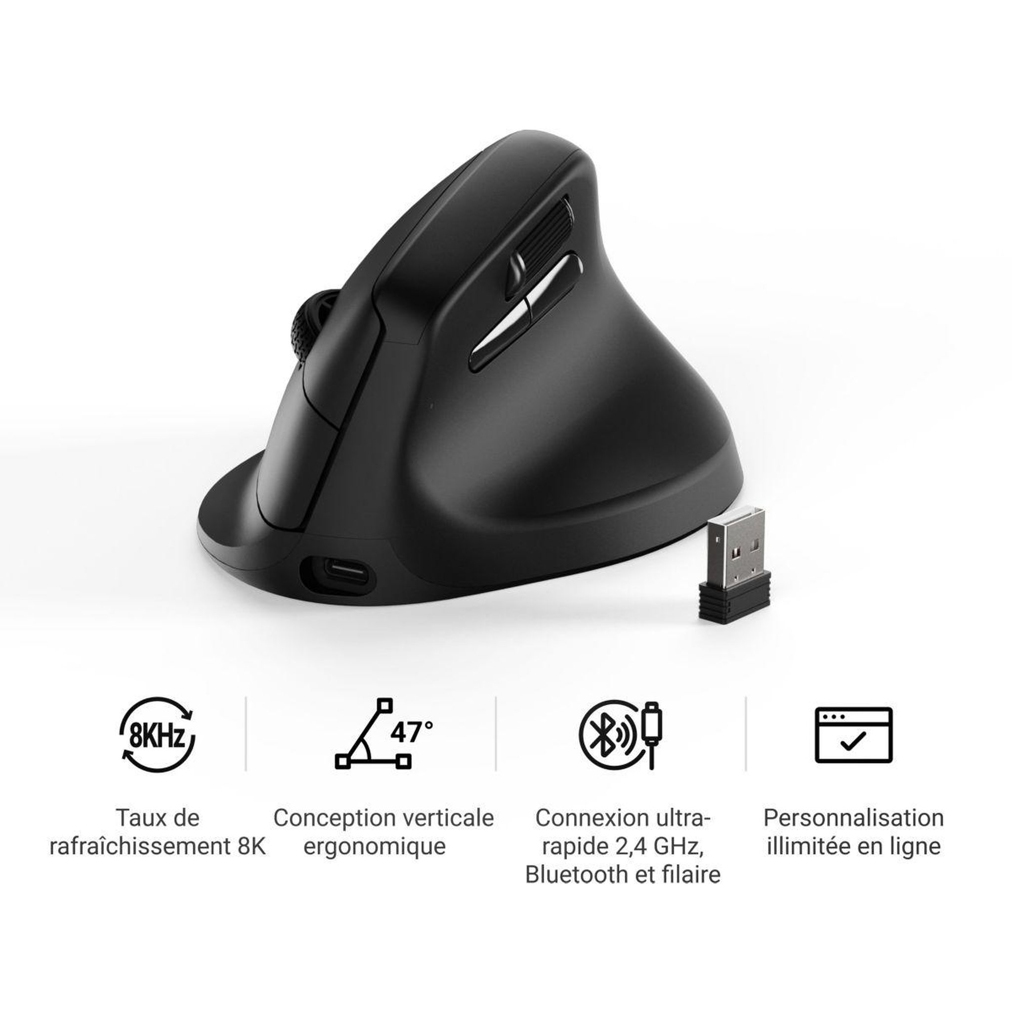 KEYCHRON Souris Gamer Sans Fil M5 8K Wireless