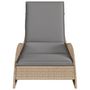 Voir la diapositive 4 : VIDAXL Chaise longue avec coussin beige 60x205x73 cm resine tressee