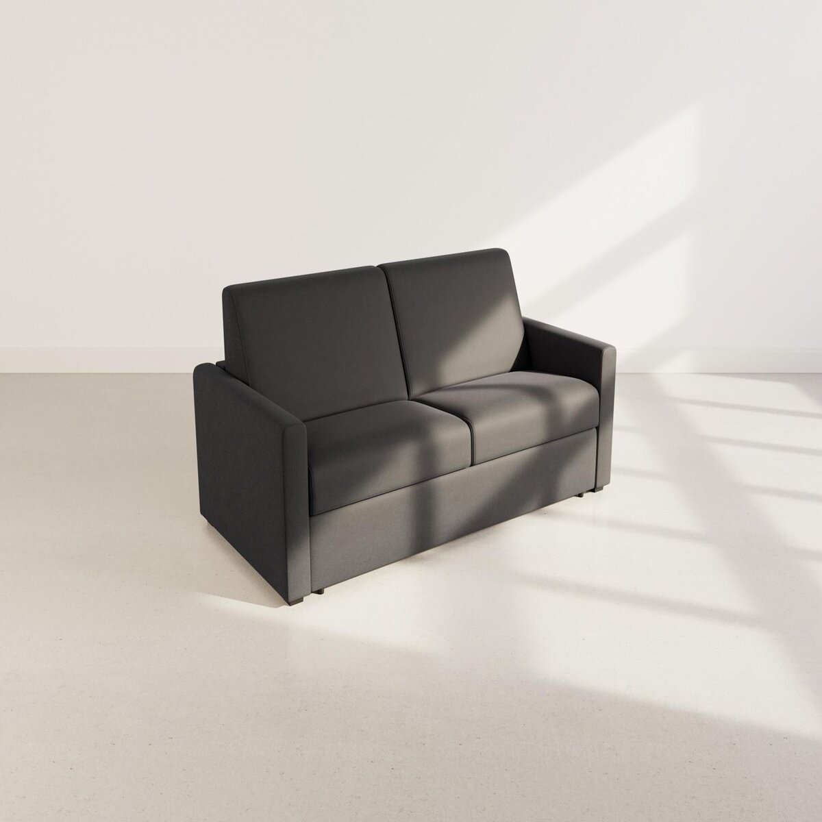 BEST MOBILIER Julia - canapé 3 places convertible express couchage quotidien 140 cm matelas 18 cm en tissu