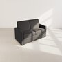 Voir la diapositive 3 : BEST MOBILIER Julia - canapé 3 places convertible express couchage quotidien 140 cm matelas 18 cm en tissu