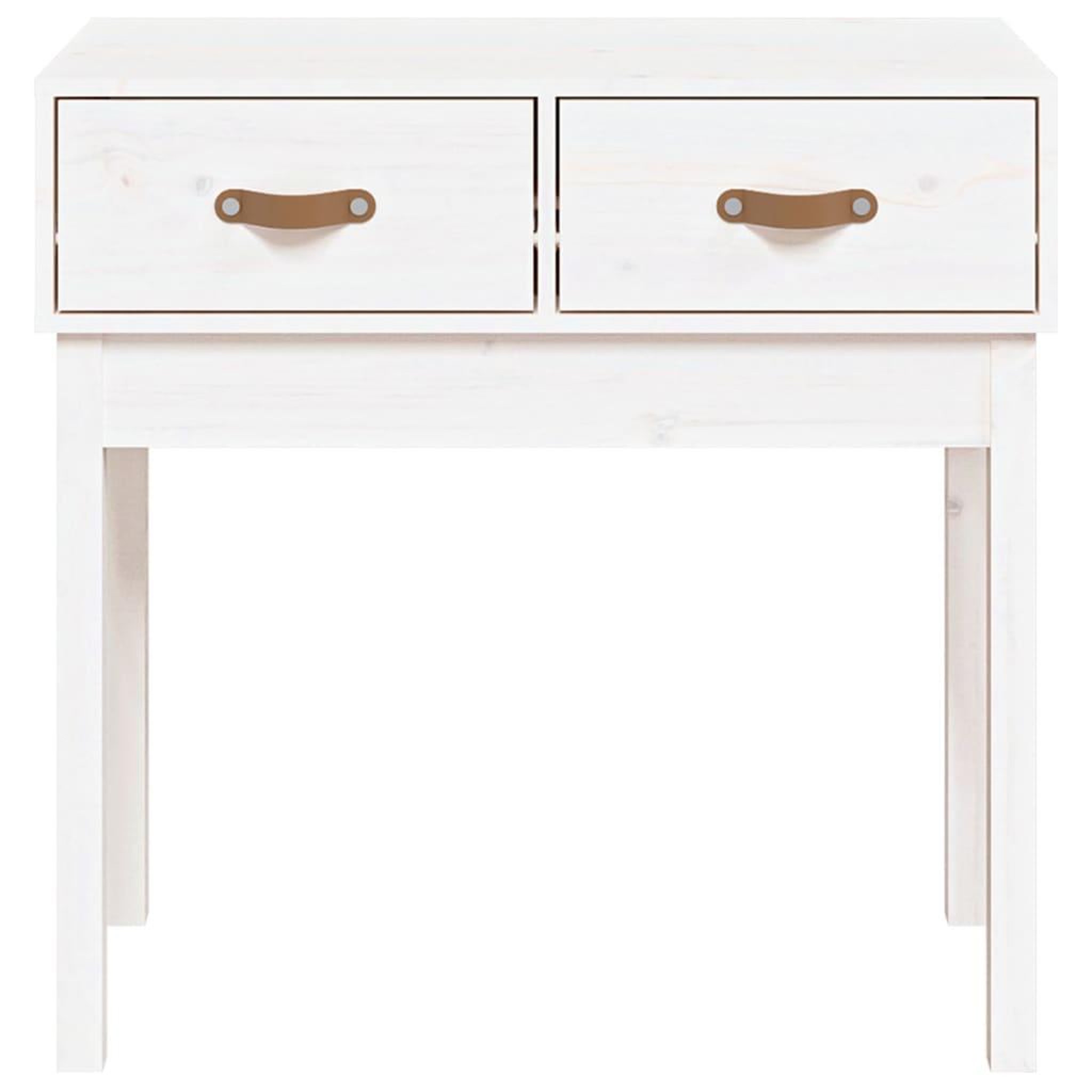 Voir la diapositive 3 : VIDAXL Table console Blanc 76,5x40x75 cm Bois massif de pin