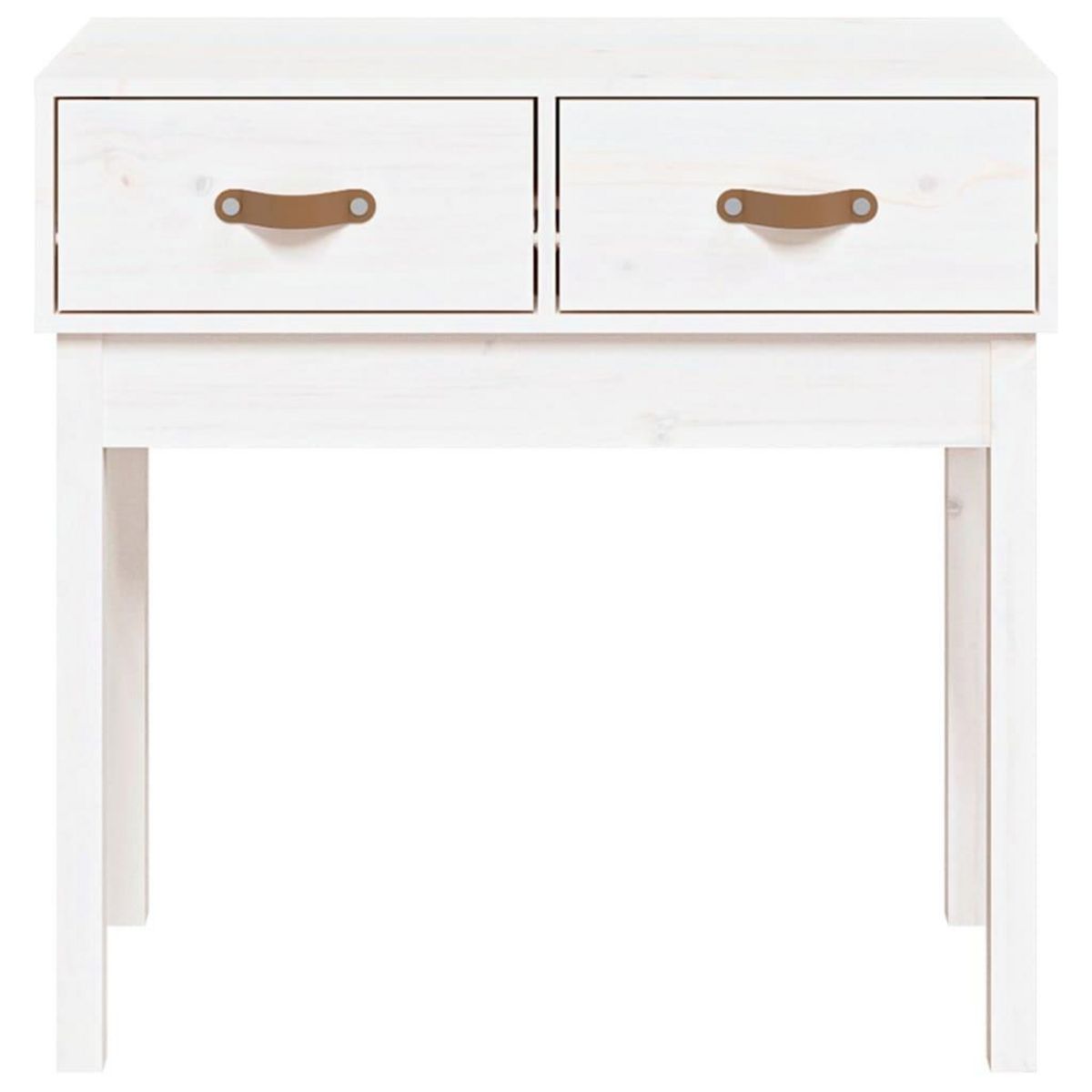 VIDAXL Table console Blanc 76,5x40x75 cm Bois massif de pin