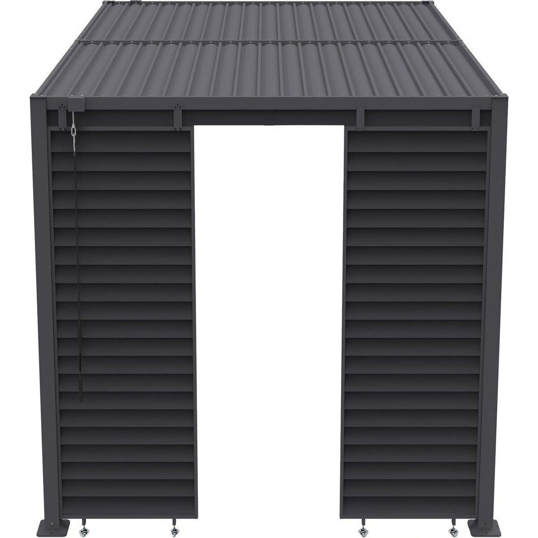 Voir la diapositive 4 : Habitat et Jardin Persienne pour pergola bioclimatique en acier galvanisé  clifford  - 92 x 4 x 208 cm - gris