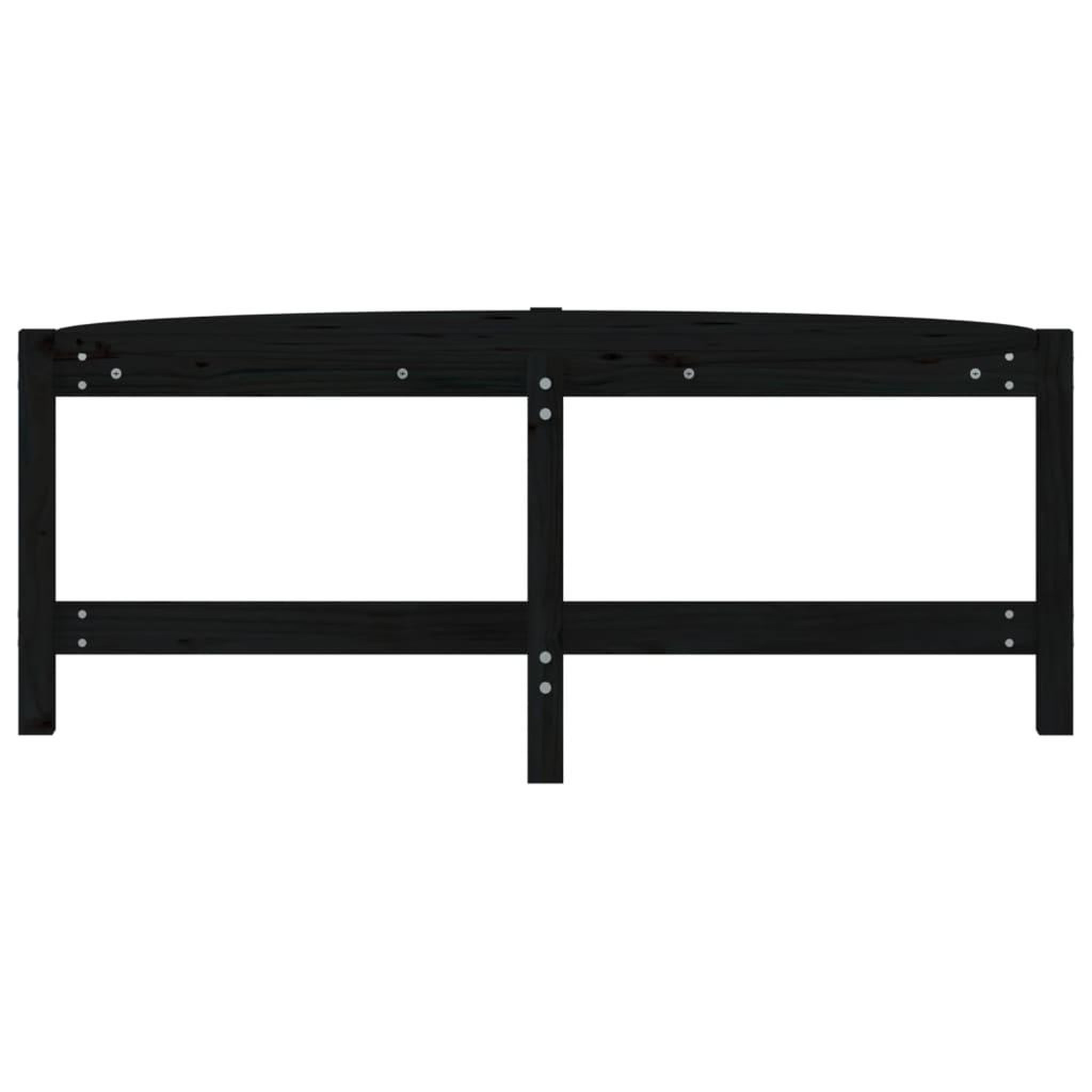 Voir la diapositive 5 : VIDAXL Table basse Noir 118x63x45 cm Bois massif de pin