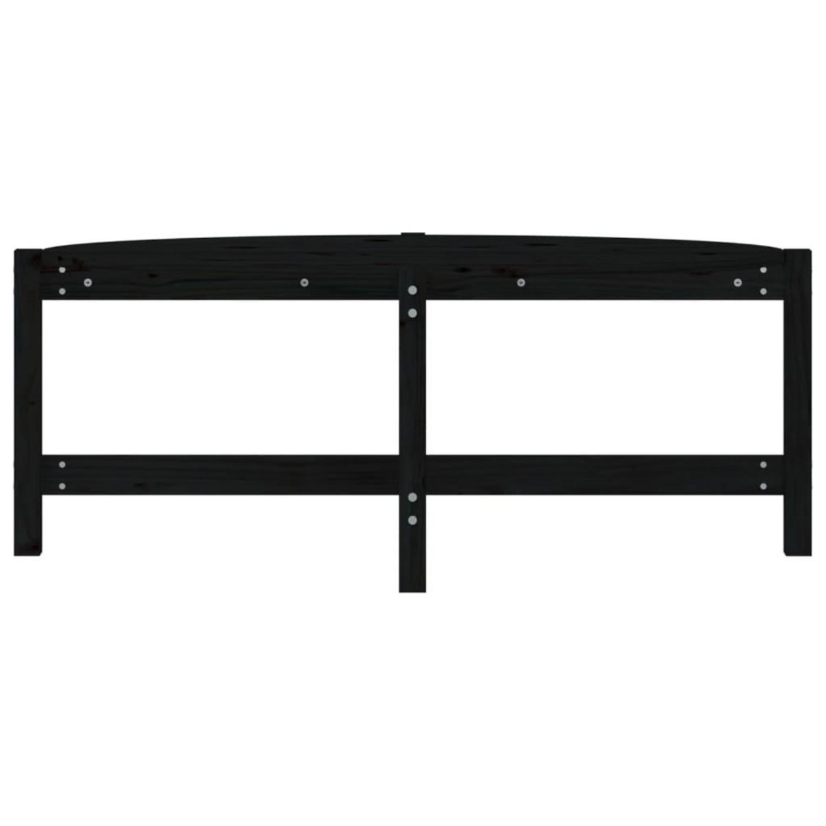 VIDAXL Table basse Noir 118x63x45 cm Bois massif de pin