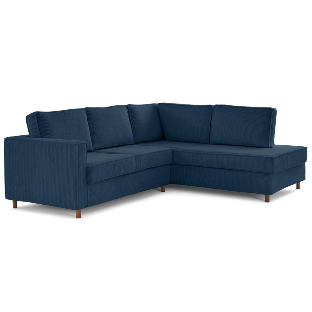 LISA DESIGN Jake - canapé déhoussable d'angle droit 5 places en velours côtelé