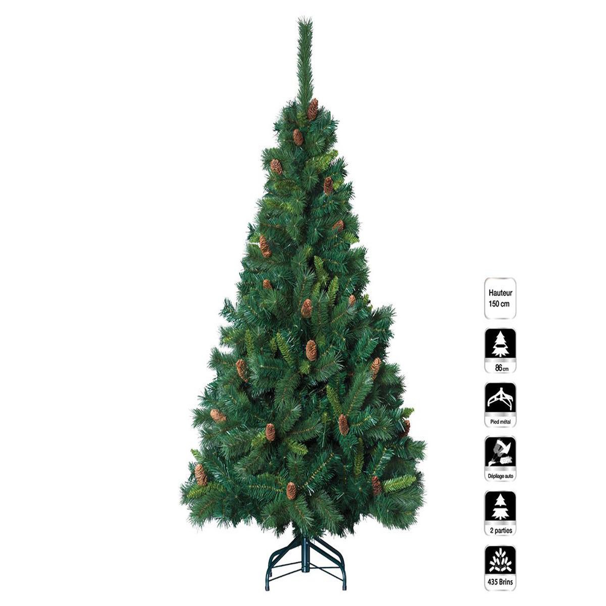 FEERIC LIGHT & CHRISTMAS Sapin de Noel artificiel Royal Majestic 150 cm - Fééric Christmas