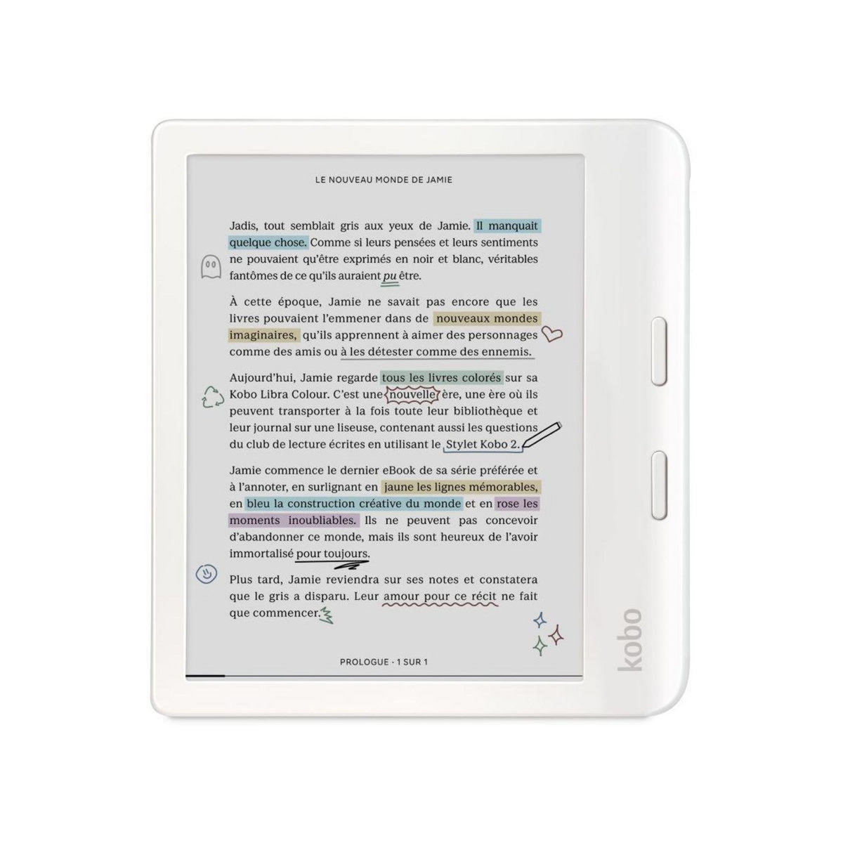 kobo Liseuse eBook Libra Colour Blanche