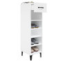 Voir la diapositive 5 : VIDAXL Armoire à chaussure Blanc brillant 30x35x105 cm Bois ingénierie
