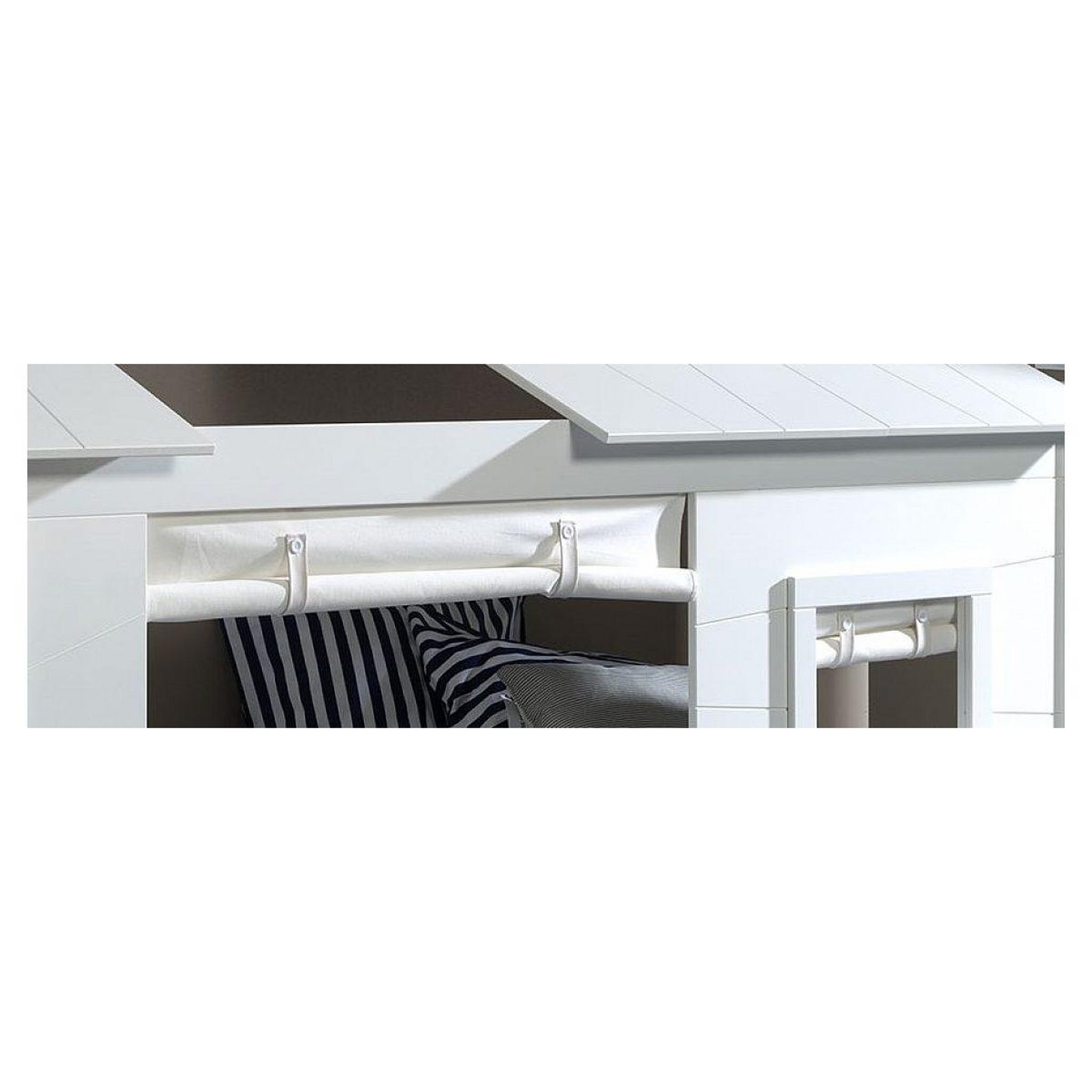 Voir la diapositive 4 : Paris Prix Pack - lit cabane enfant, rideaux & tiroir  housebed ii  90x200cm blanc