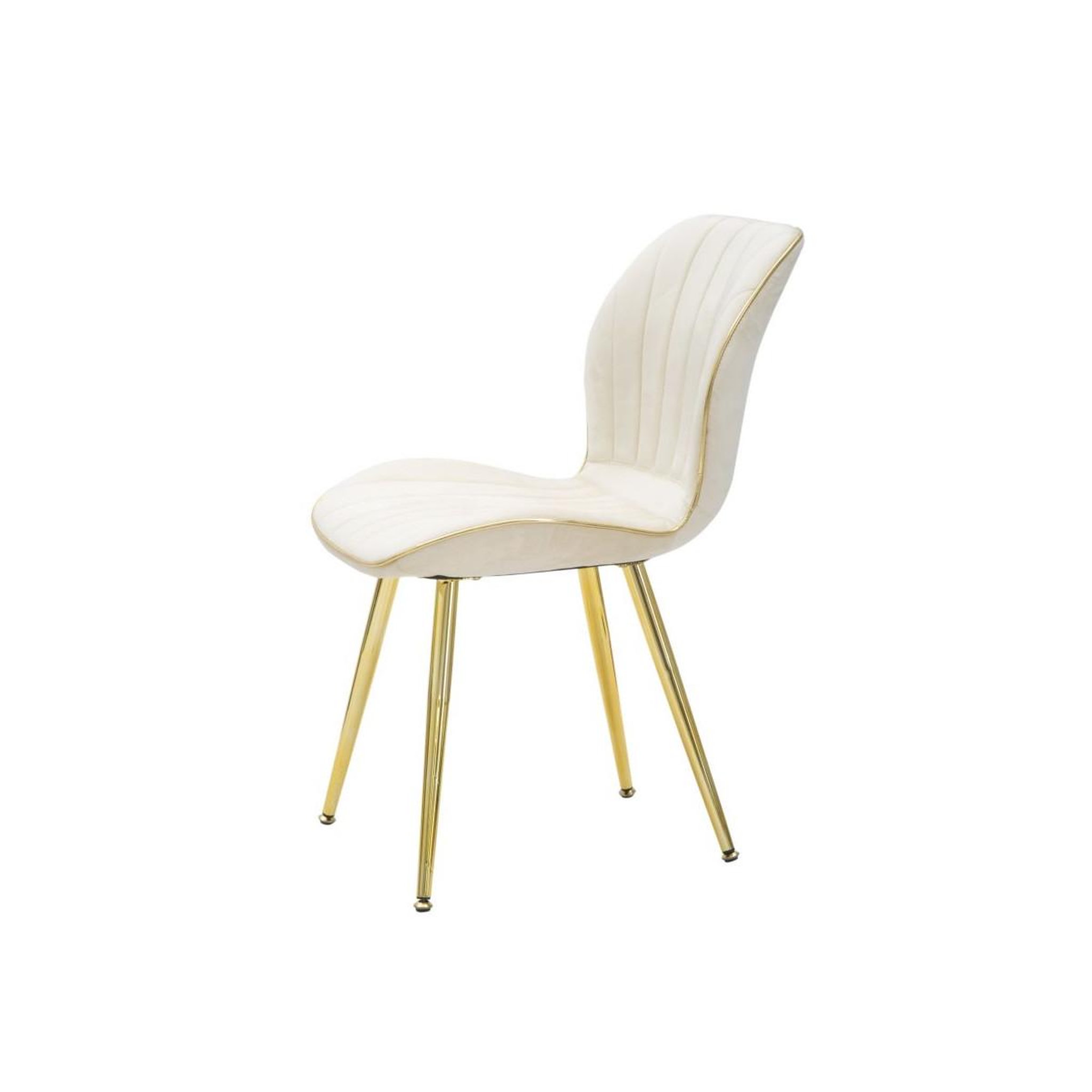 Voir la diapositive 4 : Paris Prix Lot de 2 chaises en tissu  paris  77cm crème & or