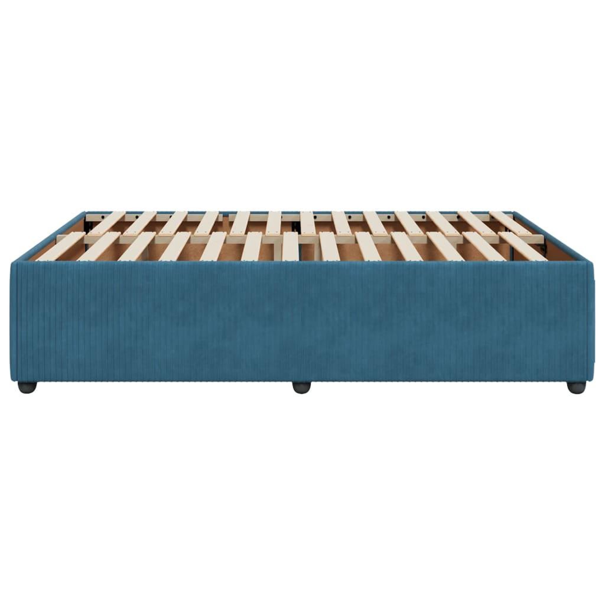 Voir la diapositive 5 : VIDAXL Cadre de lit sans matelas bleu 160x200 cm velours