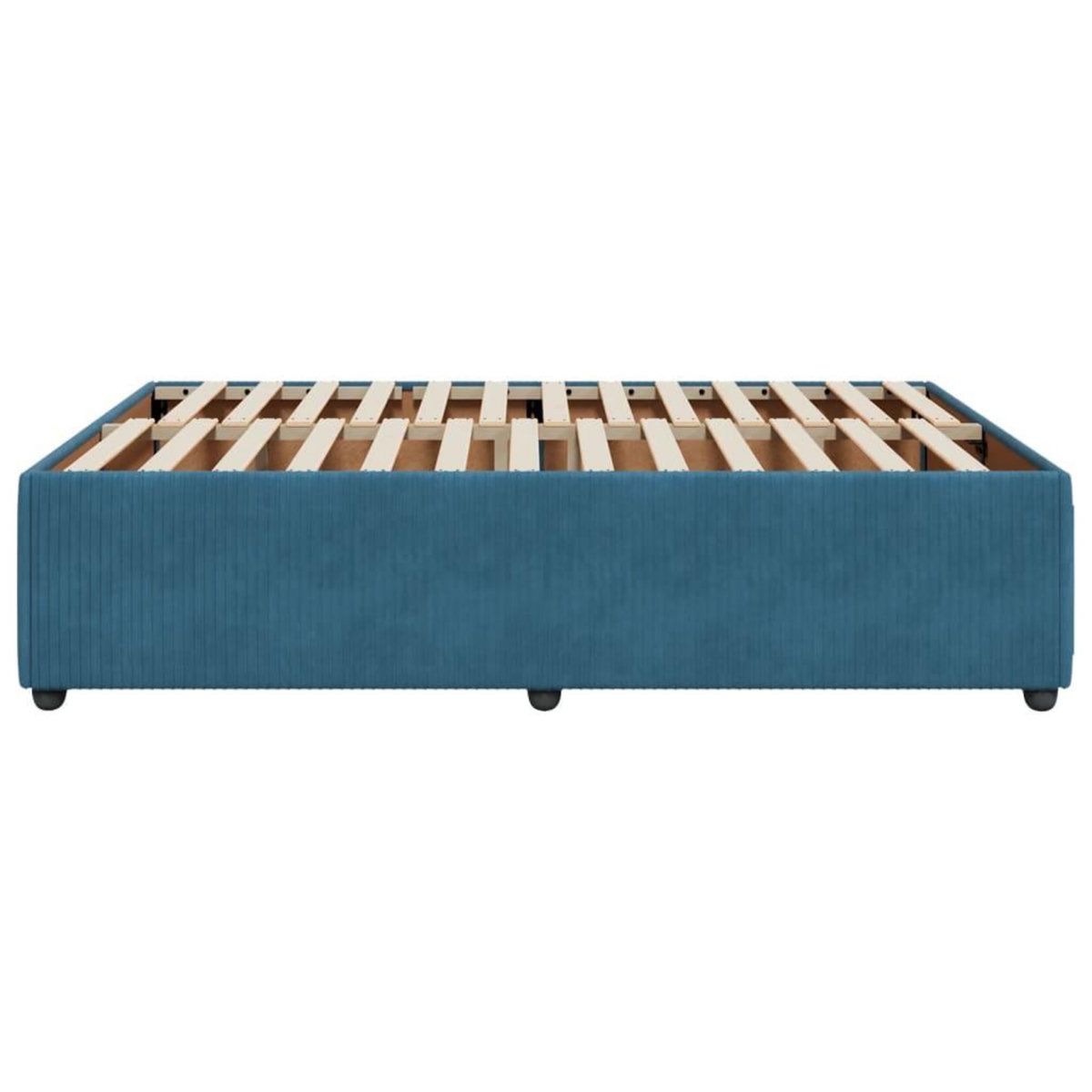 VIDAXL Cadre de lit sans matelas bleu 160x200 cm velours