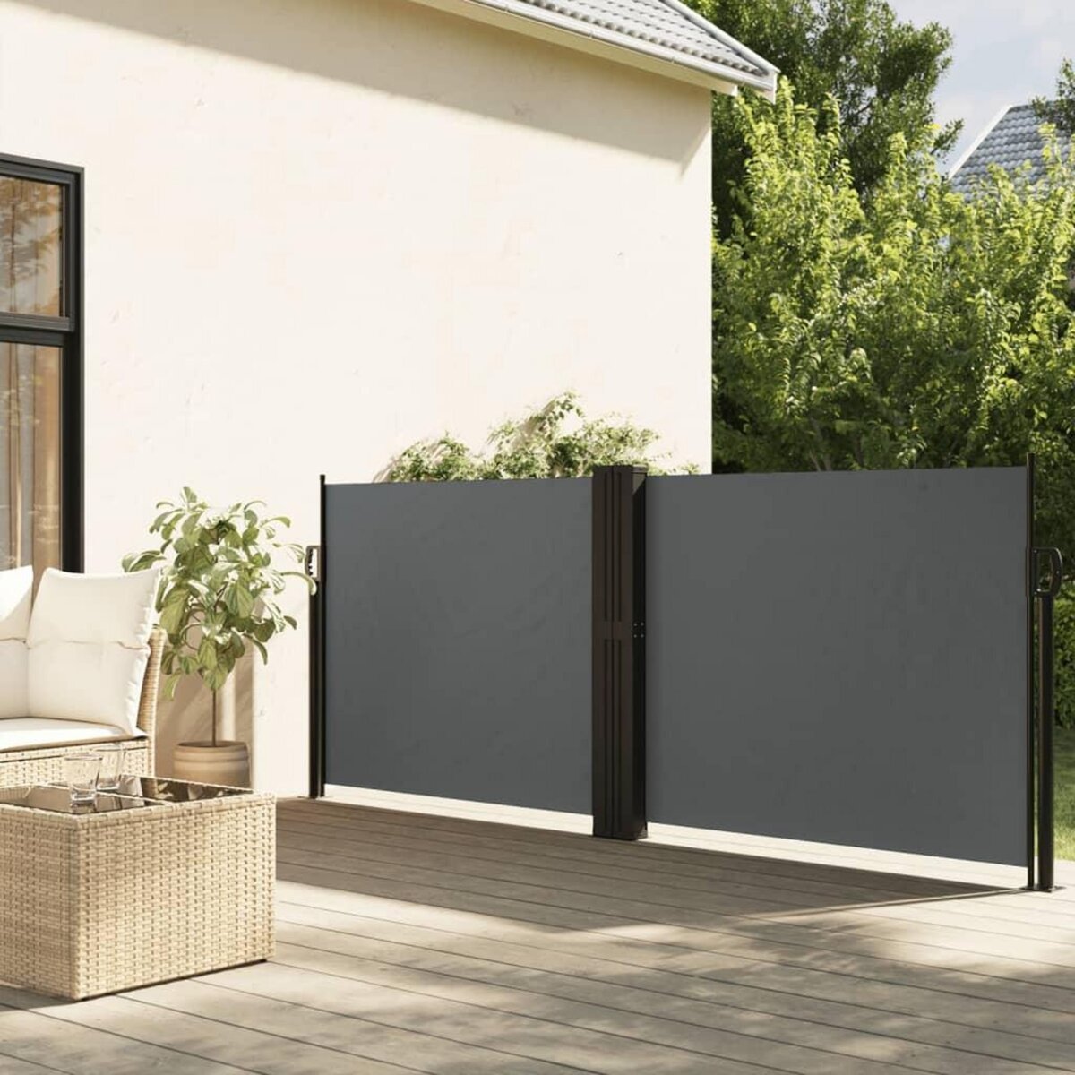 VIDAXL Auvent lateral retractable anthracite 120x600 cm