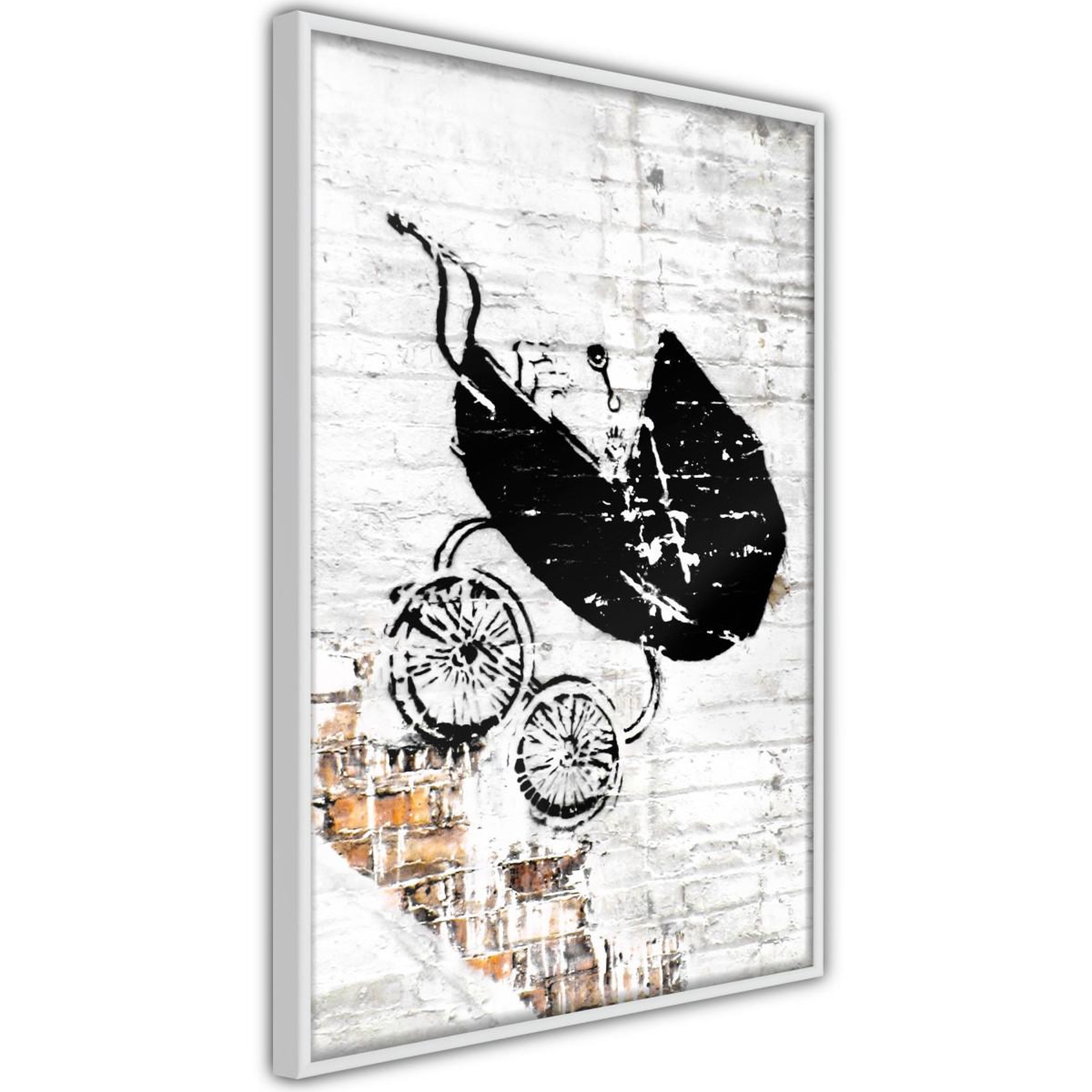 Paris Prix Affiche murale encadrée  banksy baby stroller