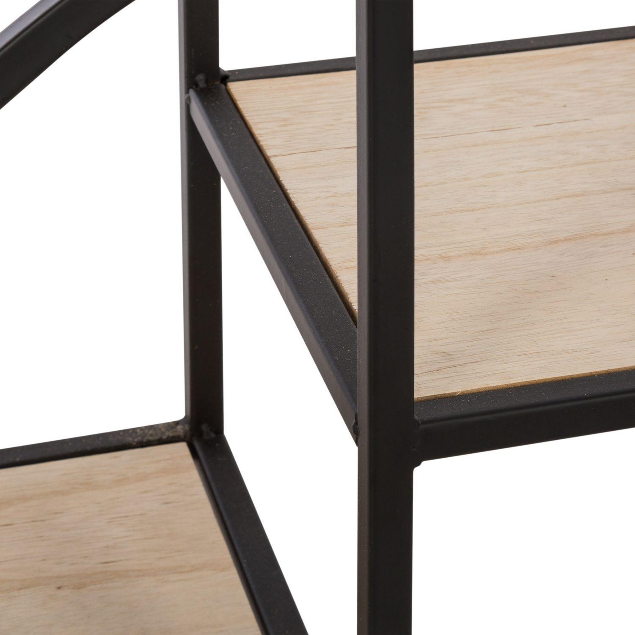 Voir la diapositive 3 : ATMOSPHERA Etagère murale industrielle Torof - Diam. 78 cm - Noir
