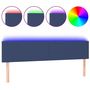Voir la diapositive 2 : VIDAXL Tete de lit a LED Bleu 180x5x78/88 cm Tissu