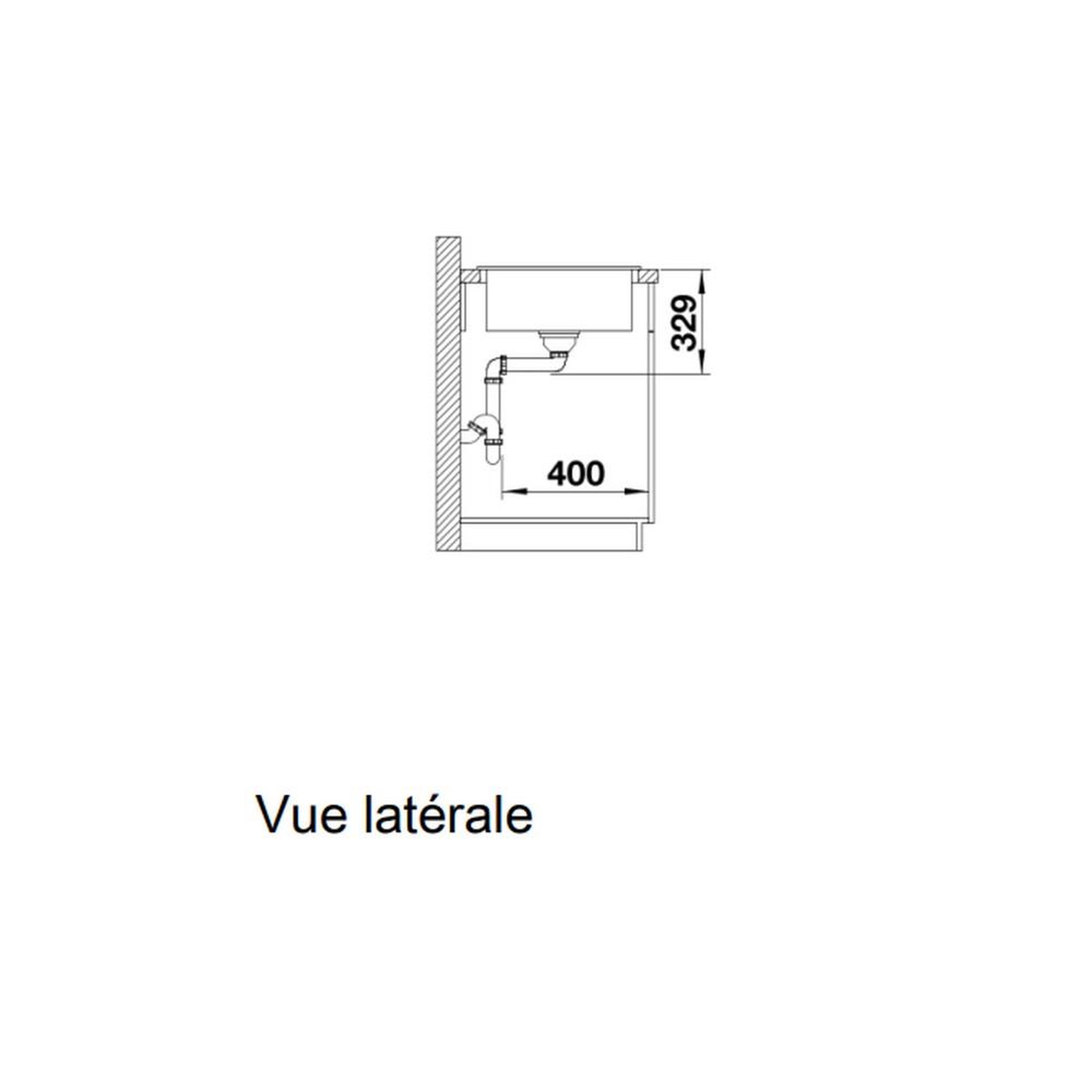 Voir la diapositive 5 : Blanco Evier à encastrer 78cm silgranit noir - 526083