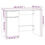 Voir la diapositive 6 : VIDAXL Bureau Gris beton 100x50x75 cm Bois d'ingenierie