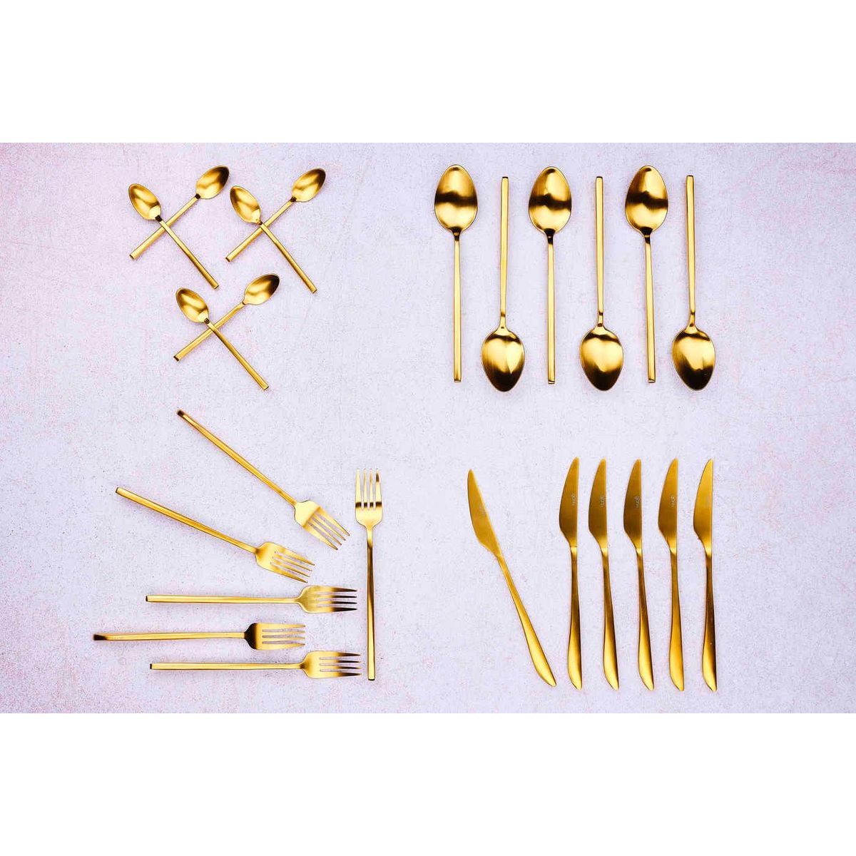 BJORN Ménagère 24 pièces OLAF - Gold