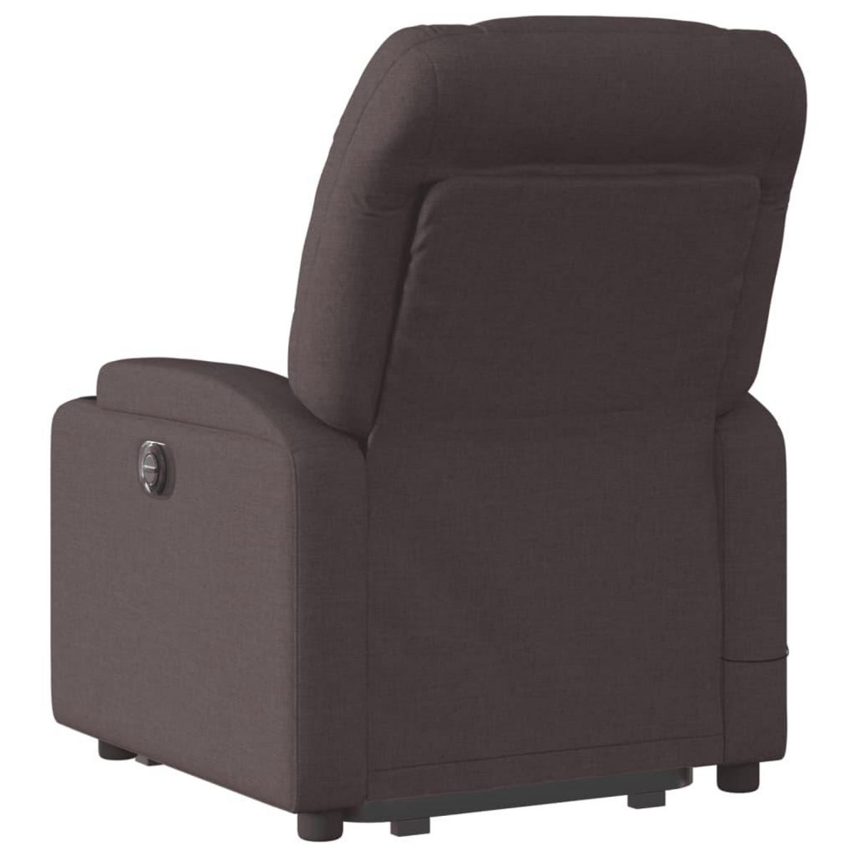 VIDAXL Fauteuil inclinable de massage electrique Marron fonce Tissu