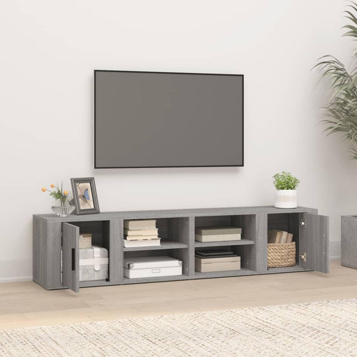 VIDAXL Meubles TV 2 pcs Sonoma gris 80x31,5x36 cm Bois d'ingenierie