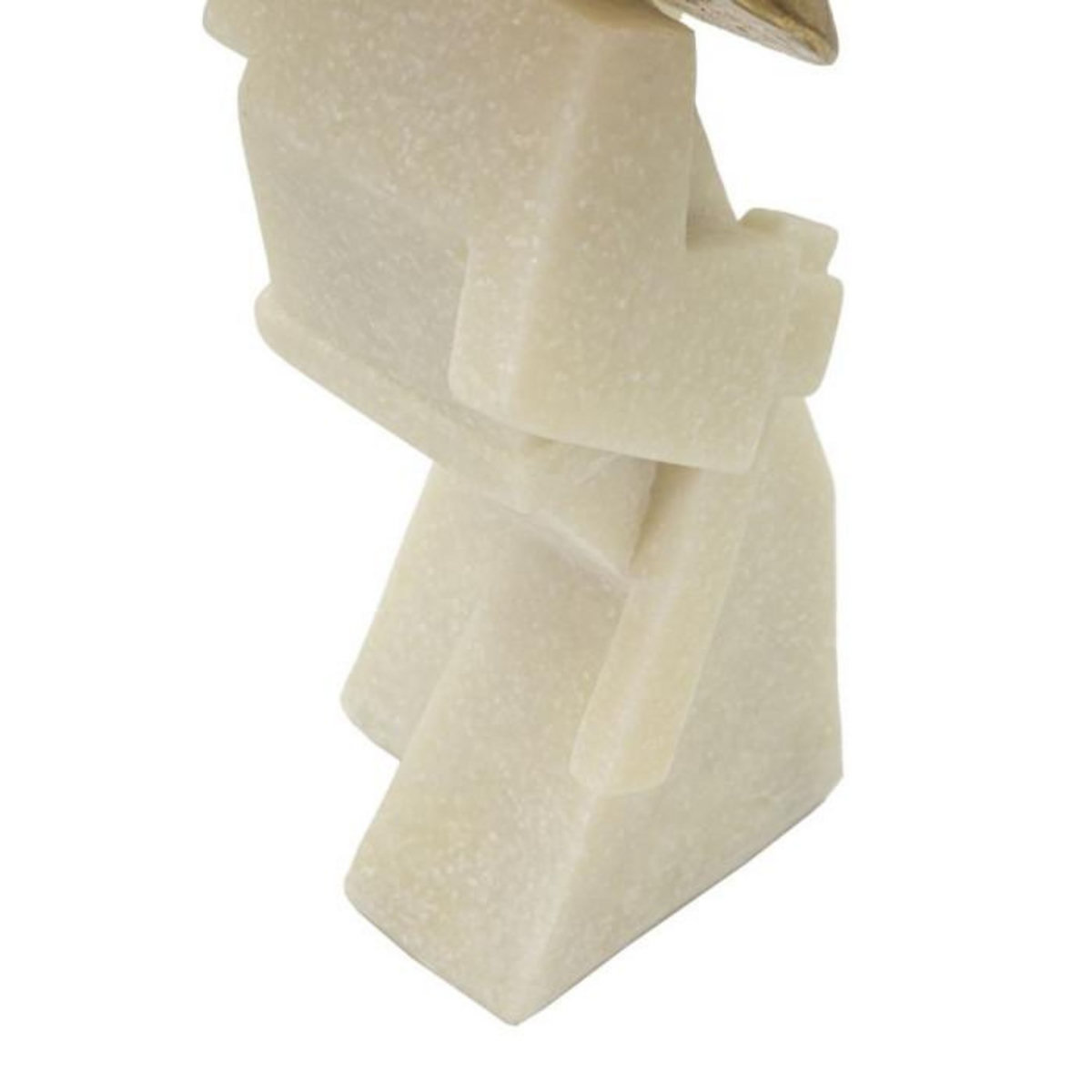 Paris Prix Statuette Déco Samouraï  Toku  24cm Blanc & Or