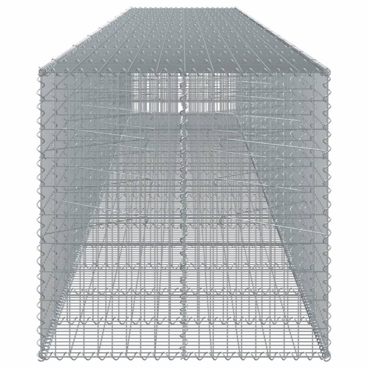 VIDAXL Panier gabion avec couvercle 850x100x100 cm fer galvanise