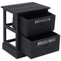 Voir la diapositive 3 : VIDAXL Table de chevet Noir 38 x 28 x 45 cm Bois de Paulownia