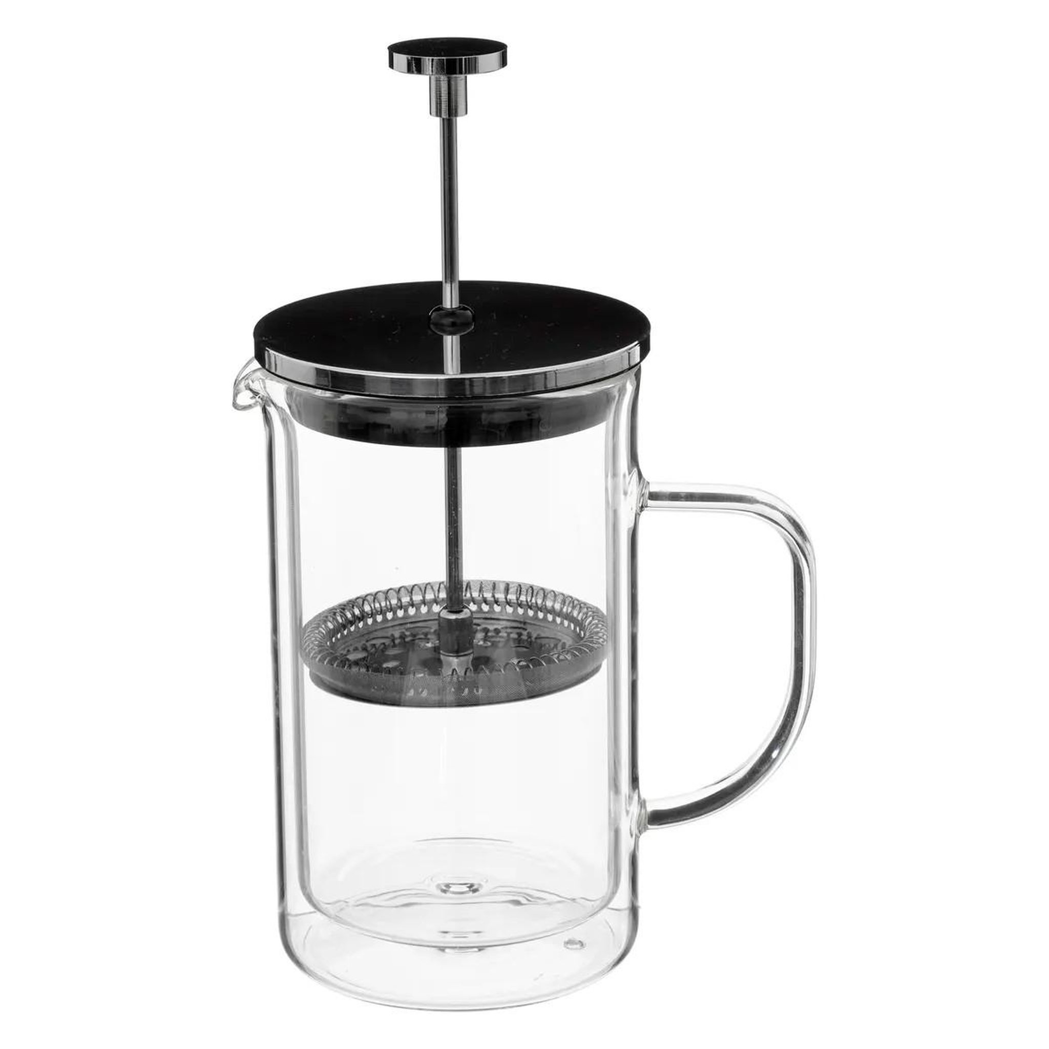 Voir la diapositive 2 : SECRET DE GOURMET Cafetière double paroi en verre  loft  60cl noir