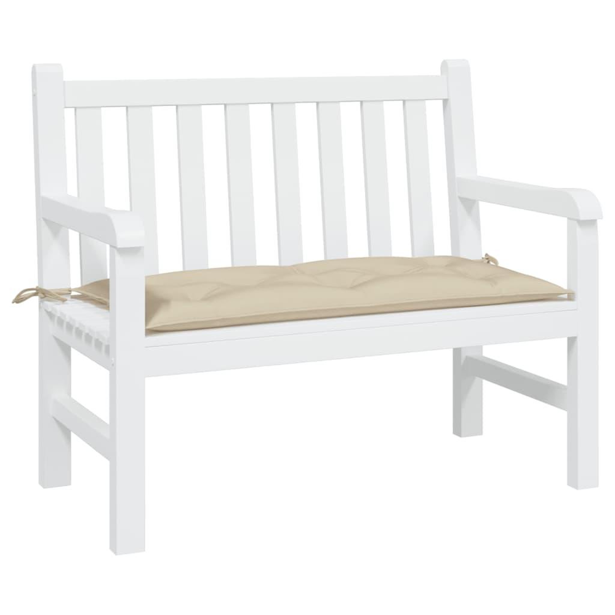 Voir la diapositive 3 : VIDAXL Coussin de banc de jardin beige 110x50x7 cm tissu oxford