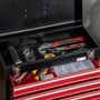 Voir la diapositive 6 : HOMCOM Boite à outils métallique coffret à outils caisse à outils 4 tiroirs + plateau tôle acier rouge noir