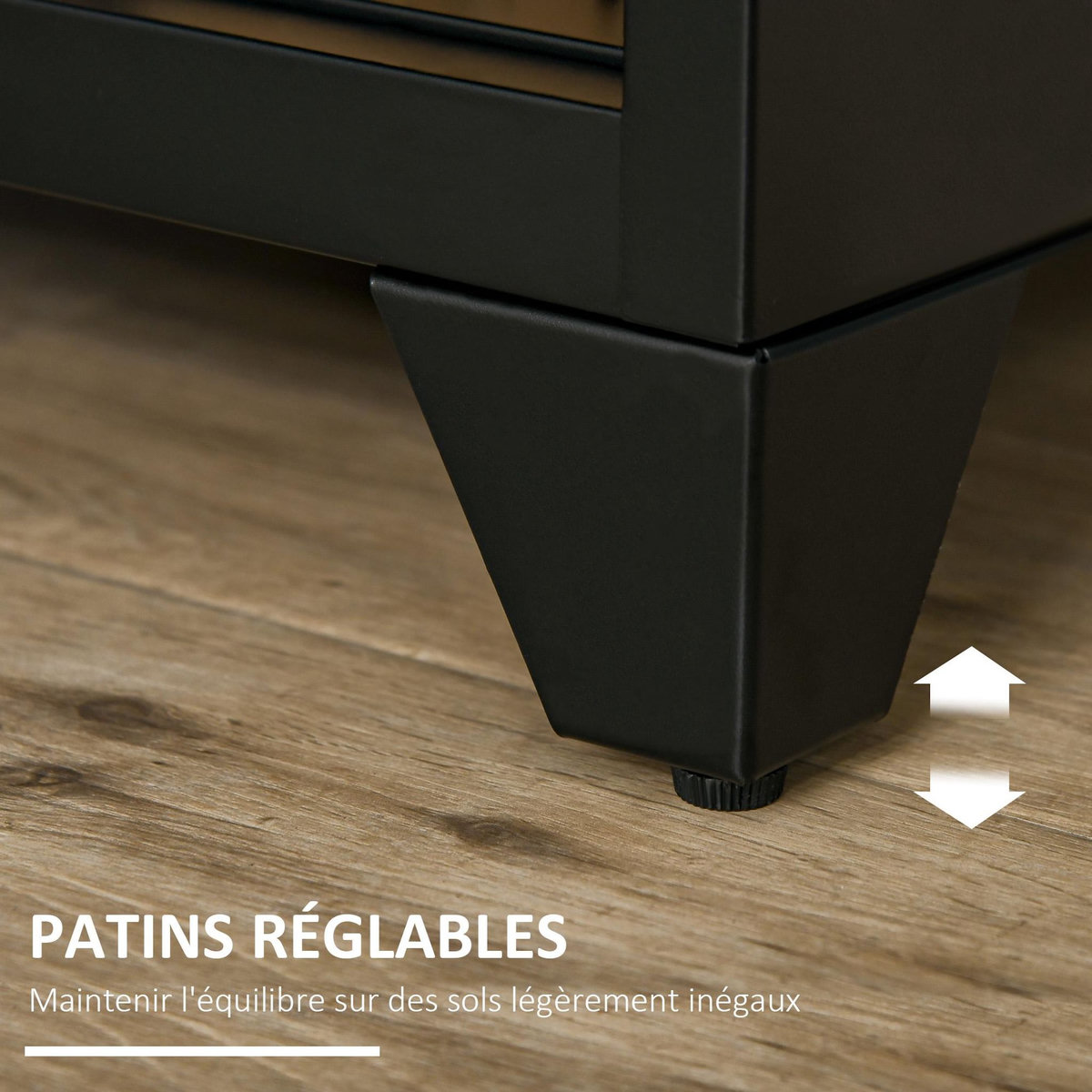 HOMCOM Armoire vestiaire métal design industriel - barre penderie, 3 étagères - dim. 43L x 50l x 180H cm - métal noir