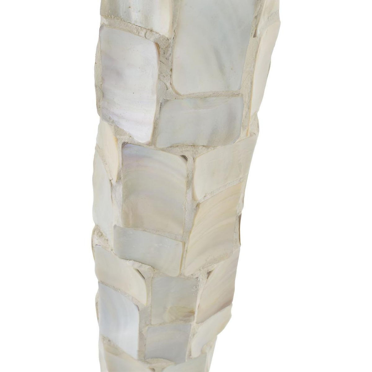 Paris Prix Lampadaire Coquillage  Effet Perlé  156cm Blanc Cassé