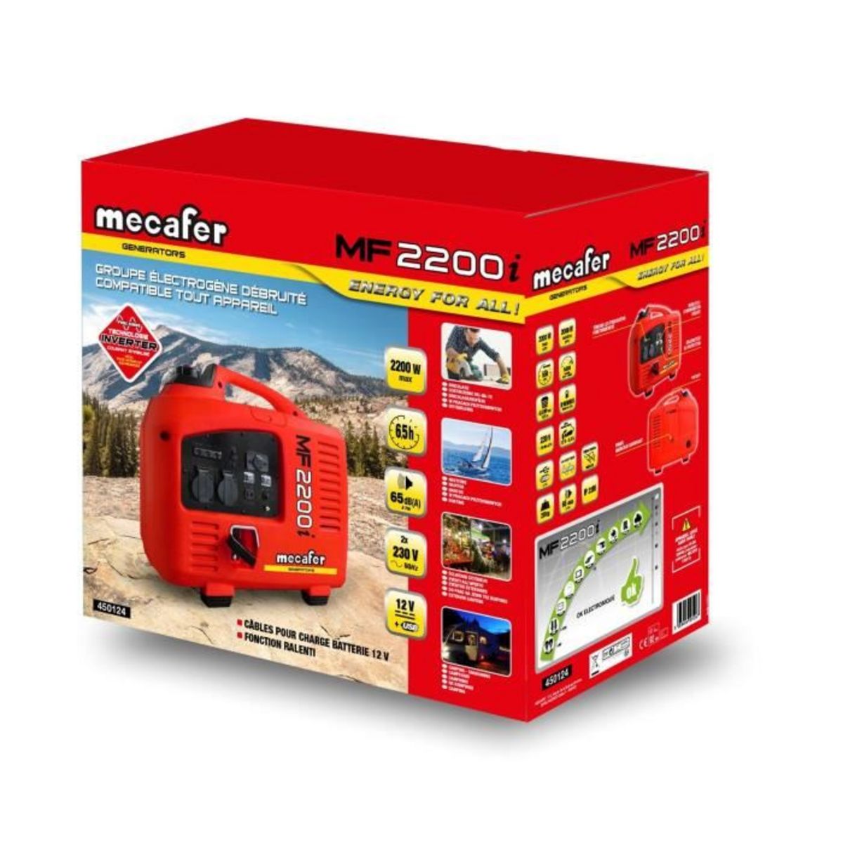 MECAFER Groupe électrogène Inverter MF2200i - 2000W