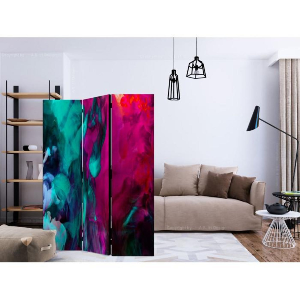 Paris Prix Paravent 3 Volets  Color Madness  135x172cm