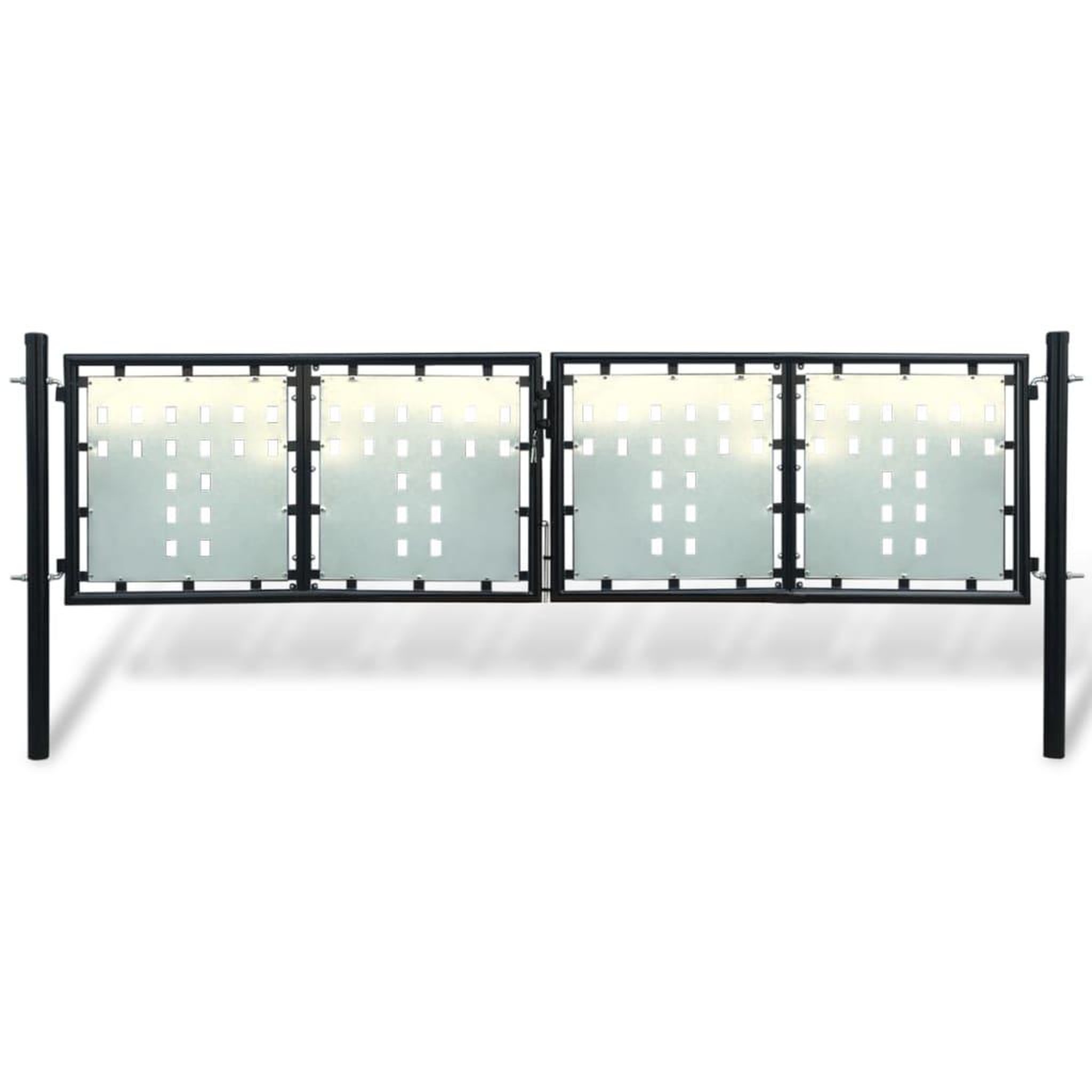 Voir la diapositive 1 : VIDAXL Portail simple de cloture Noir 300x125 cm
