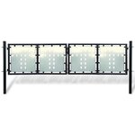 VIDAXL Portail simple de cloture Noir 300x125 cm