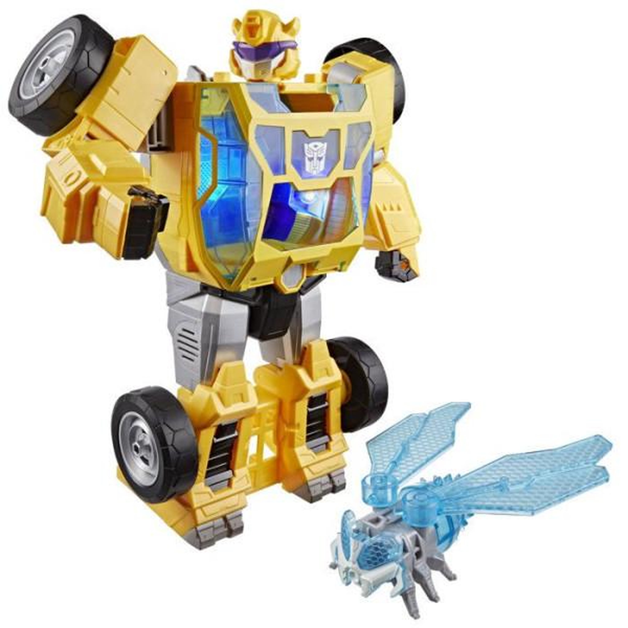 Voir la diapositive 2 : HASBRO Figurine Bumblebee L'étincelle de puissance de 28 cm avec sons et lumieres, conversion rapide, Transformers CYBERWORLD, des 6