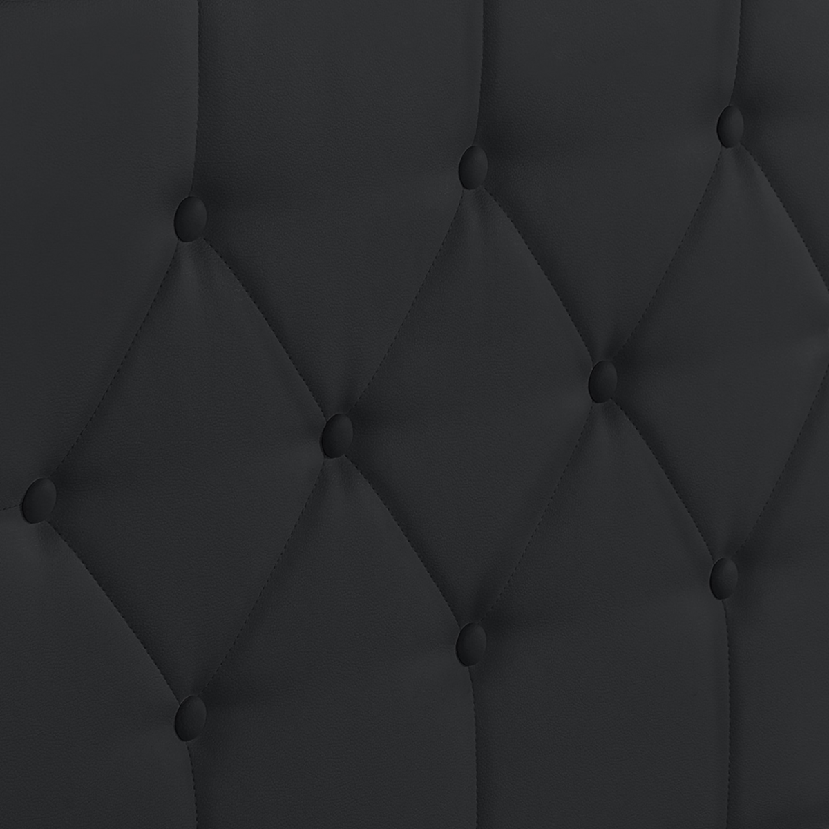 ID MARKET Lit coffre double AUSTIN avec tête de lit et sommier 160 x 200 cm PVC noir