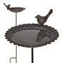 Voir la diapositive 1 : HI HI Fontaine pour oiseaux Fonte Marron