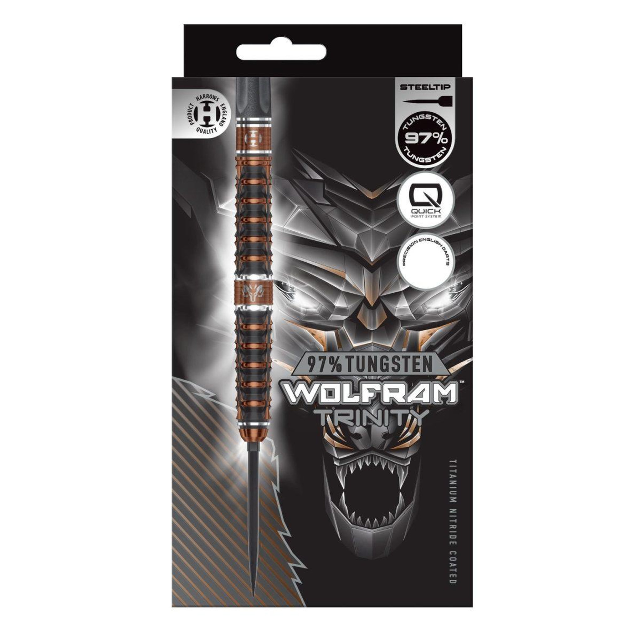 Harrows Fléchettes Wolfram Trinity 97 pointe acier 21g