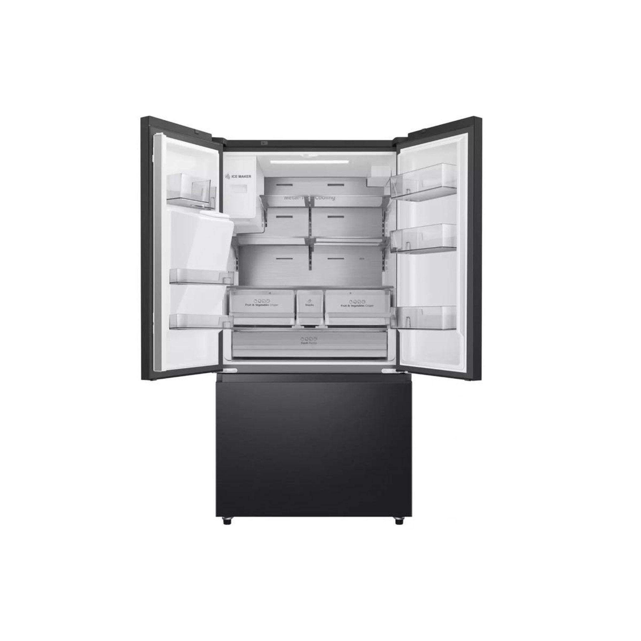 Voir la diapositive 3 : Hisense Réfrigérateur américain 91.4cm 612l ventilé - rf793n4safe