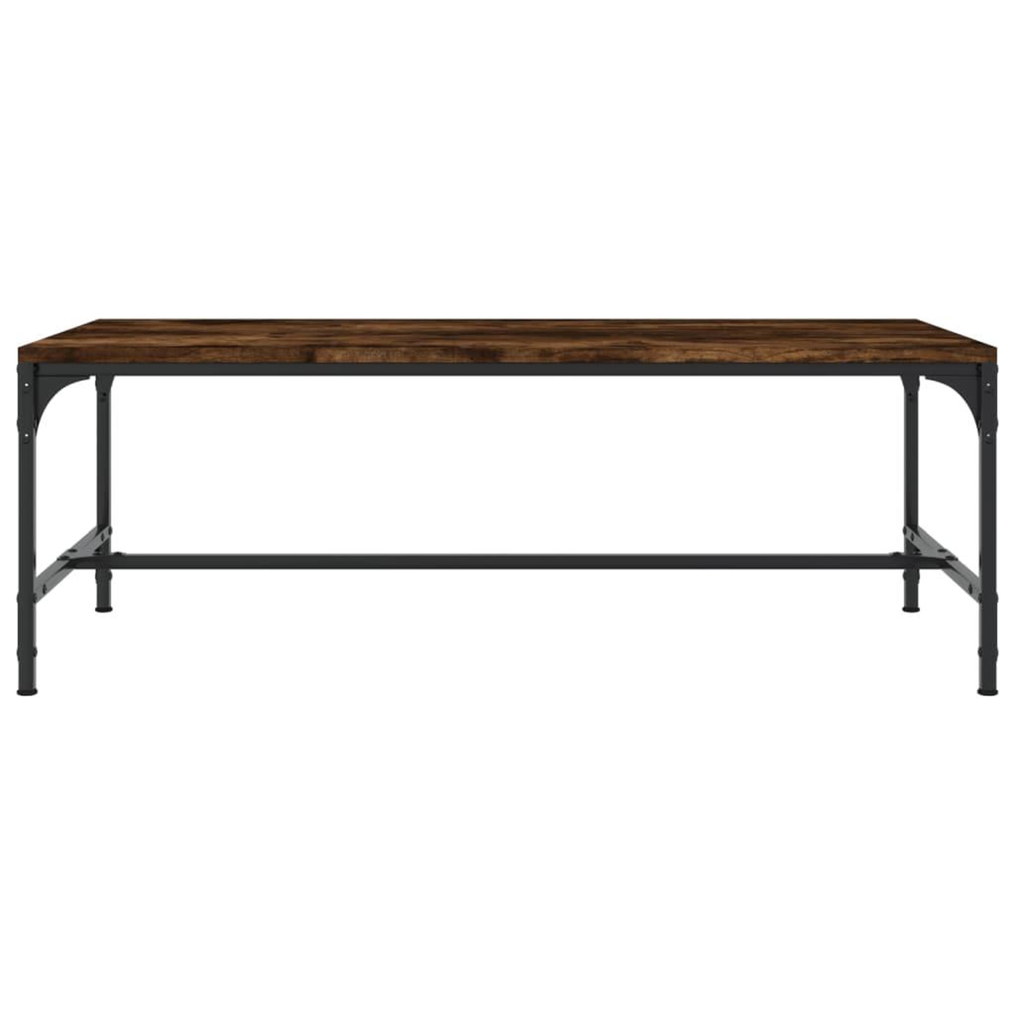 Voir la diapositive 4 : VIDAXL Table basse Chene fume 100x50x35 cm Bois d'ingenierie