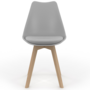 Voir la diapositive 3 : ID MARKET Lot de 6 chaises scandinaves SARA mix color gris foncé x3 et gris clair x3