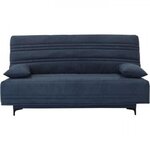 MARKET24 Banquette clic clac 3 places - Tissu bleu - L199 x P96 x 103 cm - KRISTEN - Style contemporain