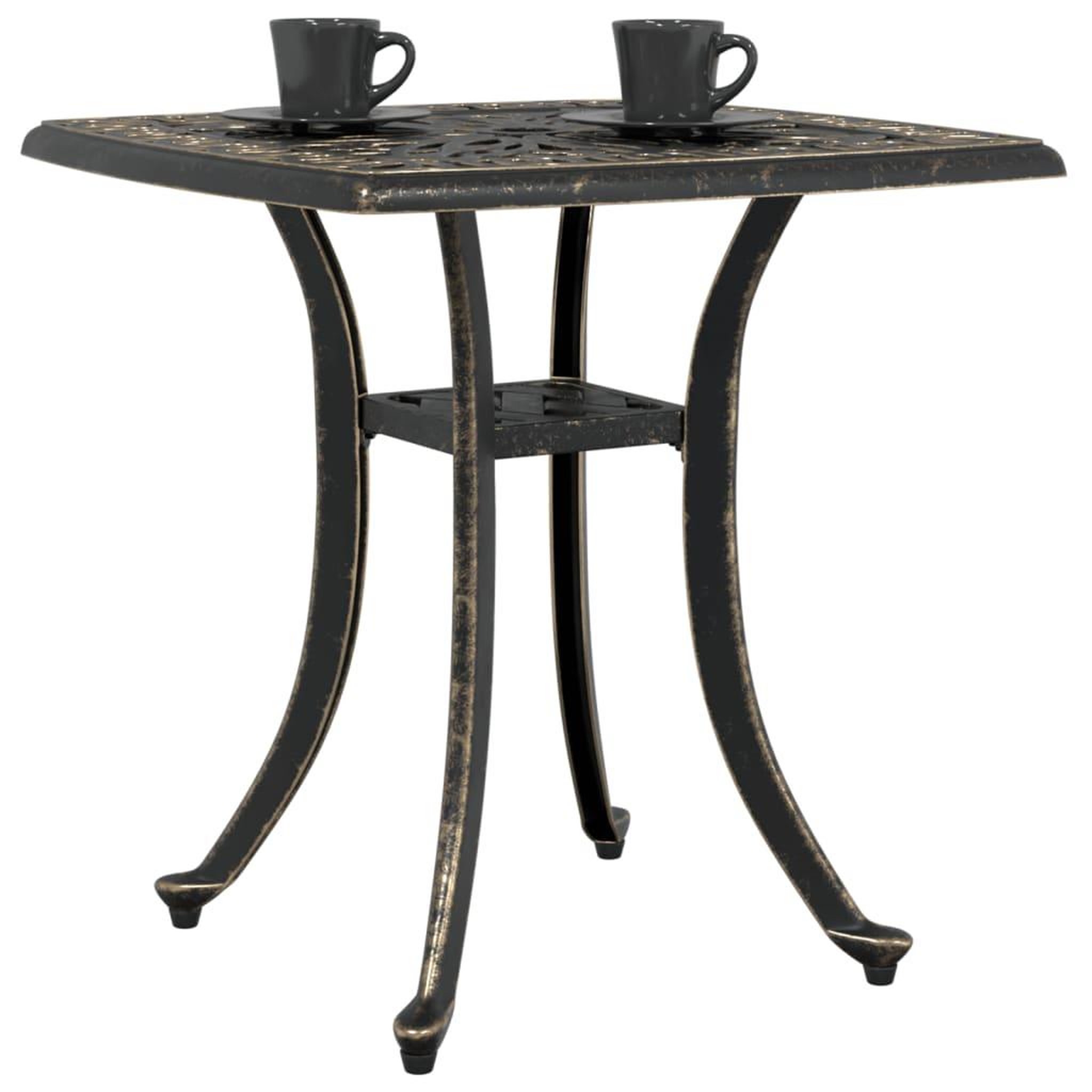 Voir la diapositive 4 : VIDAXL Table de jardin bronze 53x53x53 cm aluminium coule
