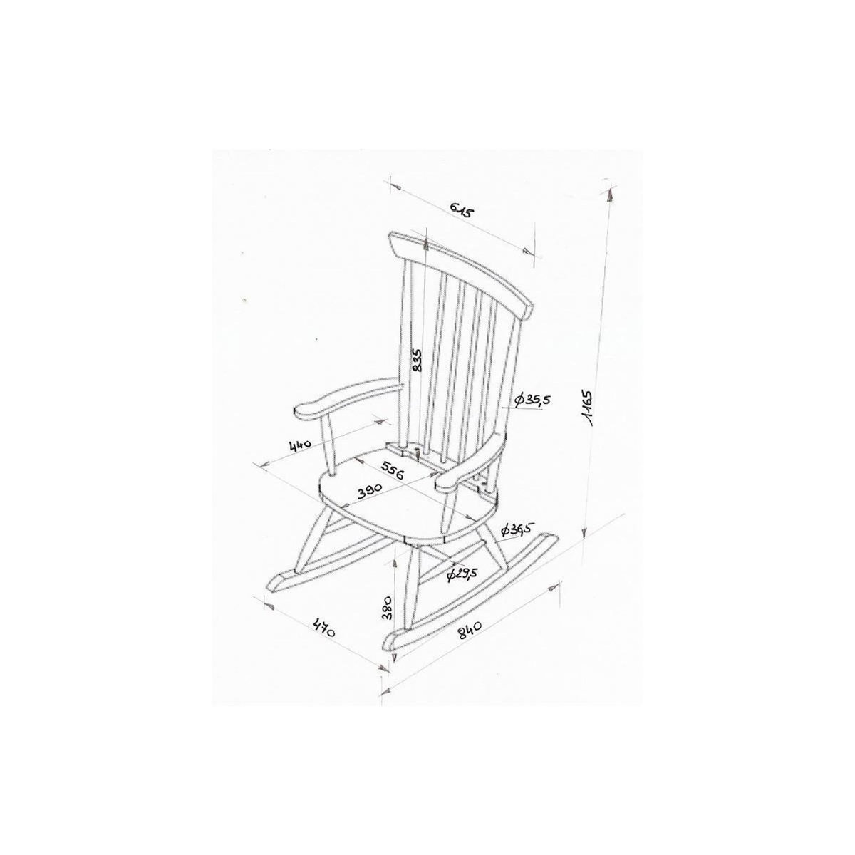 Paris Prix Fauteuil à Bascule en Bois  Rocky  124cm Rose