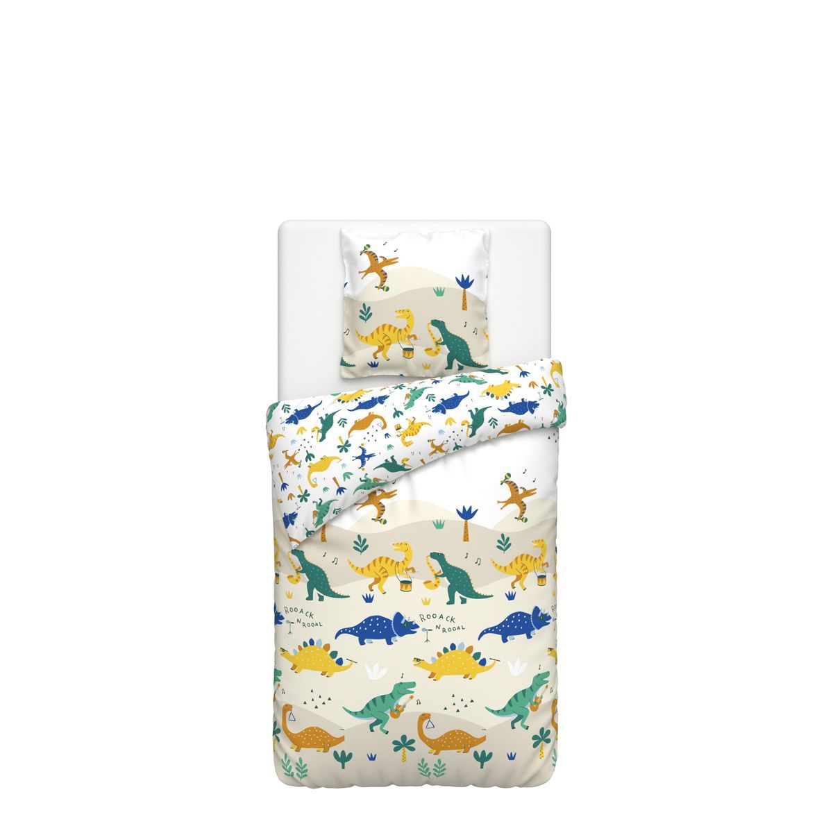 ACTUEL Parure housse de couette enfant en coton 52 fils DINO 